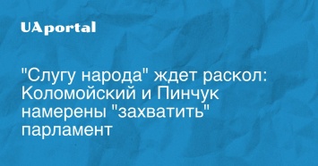 "Слугу народа" ждет раскол: Коломойский и Пинчук намерены "захватить" парламент