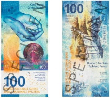 Швейцария запустила в денежный оборот новую банкноту в 100 франков. Фото и описание