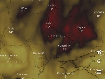 Над Украиной и Днепром сейчас самая высокая концентрация угарного газа в мире, - КАРТА