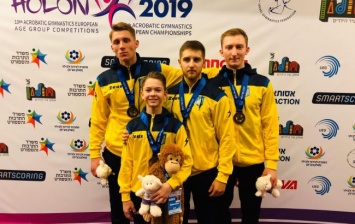 Украинцы завоевали восемь наград на чемпионате Европы по спортивной акробатике