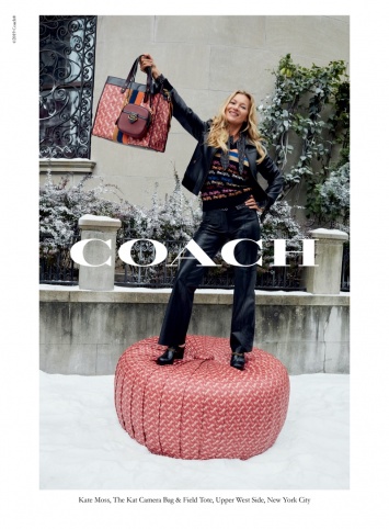 Кейт Мосс в рождественской рекламной кампании Coach