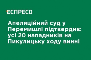 Апелляционный суд в Перемышле подтвердил: все 20 нападавших на Пикулицкое шествие виноваты