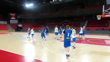 Женская сборная Украины провела тренировку в Шарлеруа