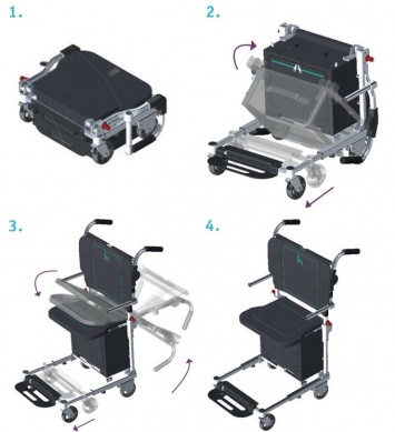 Инженер представил уникальный сборный чемодан-коляску