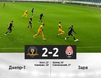 «Заря» и «Днепр-1» в контрольном матче забили друг другу по два мяча