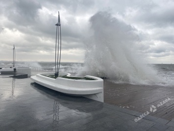 Шторм в Одессе: сильный ветер, метровые волны и много чаек (фоторепортаж)