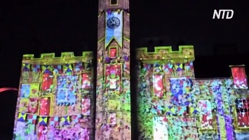 Видеофакт: мифы и легенды, воплощенные в свете, ожили на стенах Эдинбургского замка