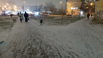 На Киев обрушился снегопад