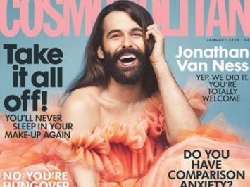 На обложке журнала Cosmopolitan появился мужчина в платье