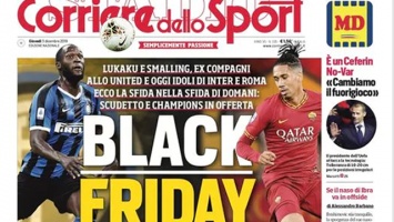 Черная пятница: Corriere dello Sport обвиняют в расизме за анонс матча