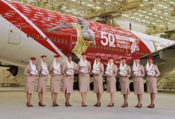 Fly Emirates украсили свой самолет фотографией украинской регбистки - Юрий Голик