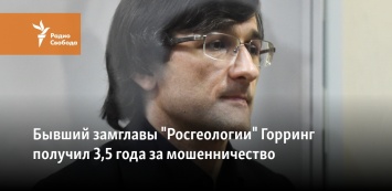 Бывший замглавы "Росгеологии" Горринг получил 3,5 года за мошенничество