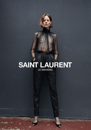 Кейт Мосс, Наоми Кэмпбелл и Аня Рубик в идеальных смокингах Saint Laurent