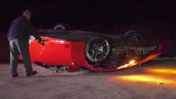 В Калифорнии на дороге нашли перевернутый Lamborghini