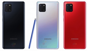 Опубликованы изображения смартфона Samsung Galaxy Note 10 Lite