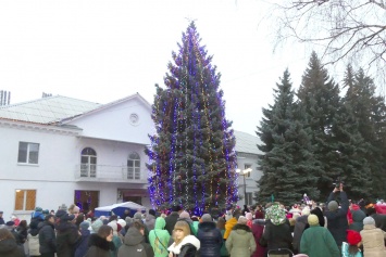 В Лозовой - рекордная новогодняя елка