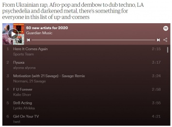 The Guardian включил певицу alyona alyona в престижный рейтинг