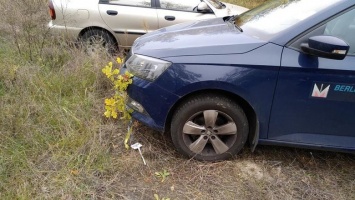 Водитель заплатит максимальный штраф за парковку авто на дубках, высаженных в память о погибших бойцах АТО на Хортице