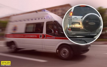 В Киеве автохам не пустил скорую к ребенку с ожогами: видео с "героем"