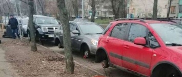 В Киеве "серийный кольщик" порезал колеса 30 автомобилей