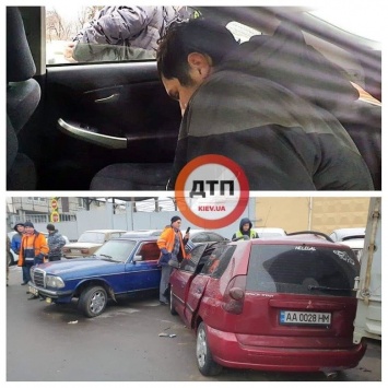 ДТП в Киеве: пьяный водитель Mitsubishi разбил 6 автомобилей, двое пострадавших - ВИДЕО