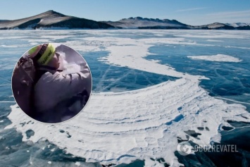 Российские туристы провалились под лед на Байкале: видео