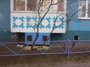 Днепрянин смастерил креативные будки для дворовых собак под своим балконом (ФОТО)