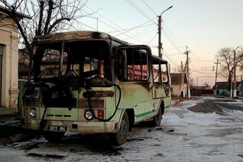 В Одесской области области сгорел автобус Нацгвардии