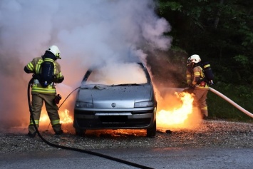 В Ужгороде неизвестные сожгли авто посла: видео момента происшествия