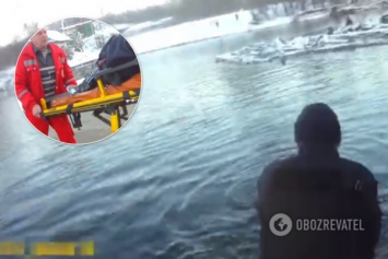 Прыгнула в ледяную воду на глазах любимого: патрульные Луганщины показали видео удивительного спасения
