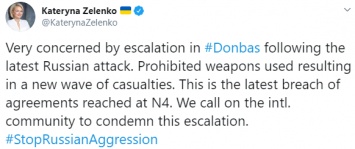 МИД Украины призвал мировое сообщество осудить эскалацию конфликта на Донбассе