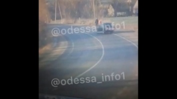 Мама с ребенком едва не стали жертвами неуправляемого авто на Одесщине. Видео