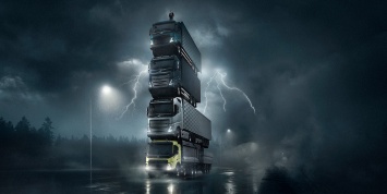 Видео: Volvo сделала башню из фур со своим президентом на вершине