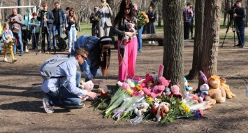 На место гибели восьмилетней девочки запорожцы принесли игрушки и цветы - фото