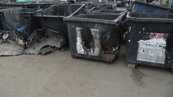 В Запорожье вандалы специально поджигают контейнеры для мусора