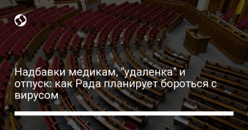 Надбавки медикам, "удаленка" и отпуск: как Рада планирует бороться с вирусом