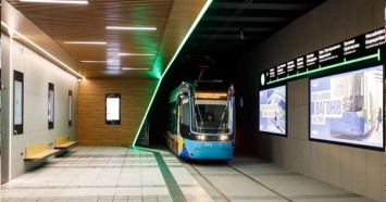 В Киеве обновленную трамвайную станцию поместили внутри ТРЦ