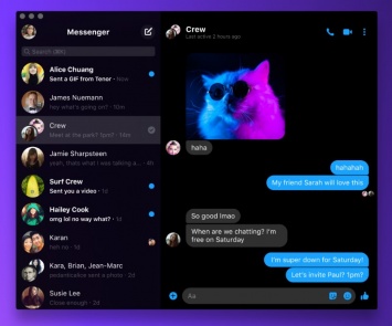 Facebook Messenger получил темную тему для Windows 10 и macOS