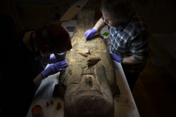 Внутри 3000-летнего египетского саркофага обнаружили рисунки
