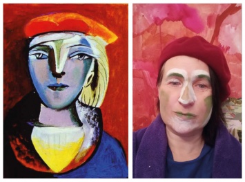 «ИЗОизоляция»: одесская художница примерила на себя образы Модильяни и Пикассо