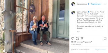 Вылечившийся от коронавируса принц Чарльз в честь 15-летия свадьбы с Камиллой показал своих собак