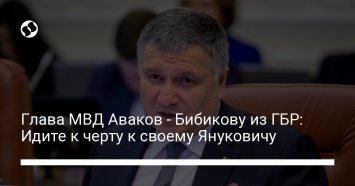 Глава МВД Аваков - Бибикову из ГБР: Идите к черту к своему Януковичу