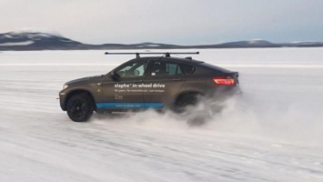 Четырехмоторный BMW X6 EV выполняет трюки на снегу (ВИДЕО)