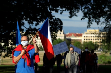 В Праге прошла антиправительственная акция протеста
