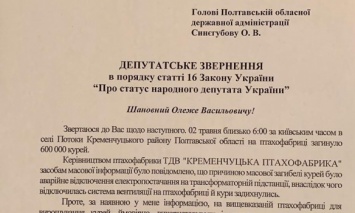 Кива: Под Полтавой погибли 600 тысяч кур - их пытаются незаконно захоронить на территории сел