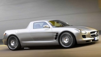 Каким бы мог стать обновленный Mercedes SLS AMG в кузове... пикап?