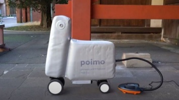 Японцы придумали надувной электронный скутер, который помещается в рюкзак