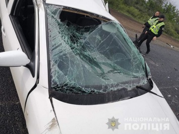 На Харьковщине перевернулось авто «Skoda Octavia». Водитель погиб, пассажирка в больнице, - ФОТО