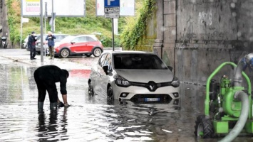 В Милане сильные ливни привели к затоплению города