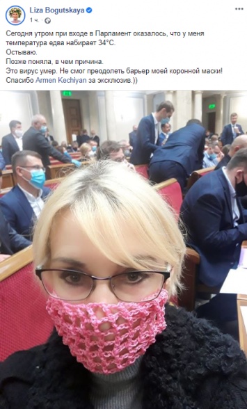Нардеп Богуцкая испугалась телефонного звонка пранкера и удалила фото "маски-авоськи". Видео